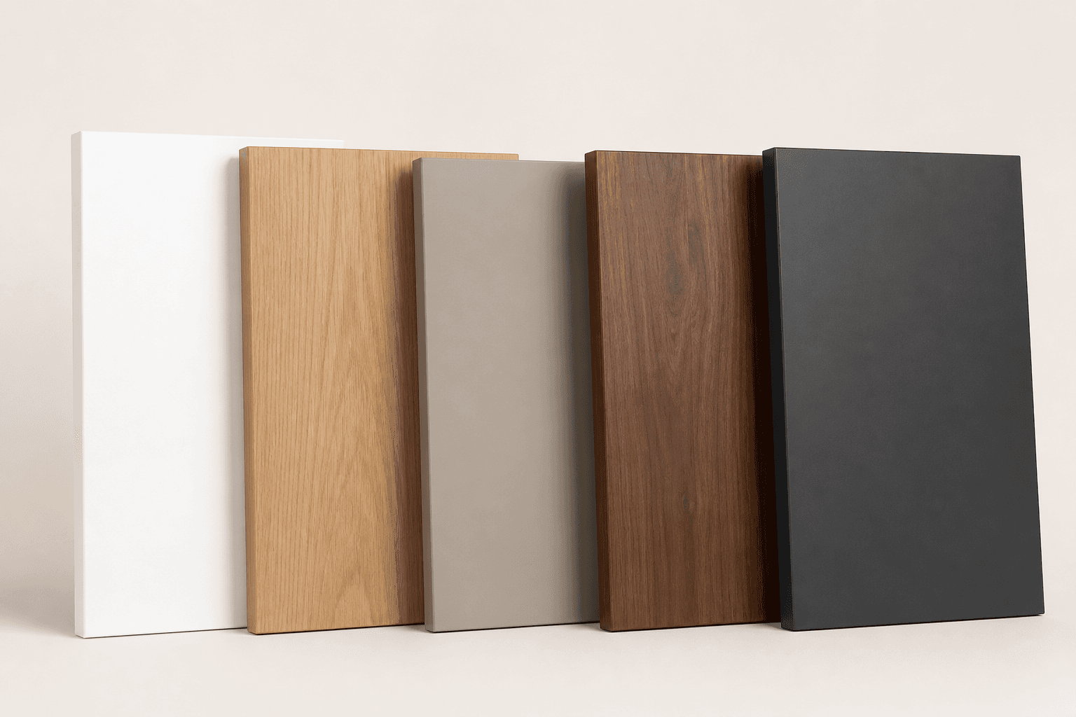 Modern flat slab cabinet doors